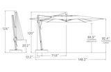 Cantilever - 10" x 13' Rectangle - AKZRT (Base sold separately)