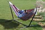c9poly-11 Combo - Double Polyester Hammock with Stand (9ft)-techno