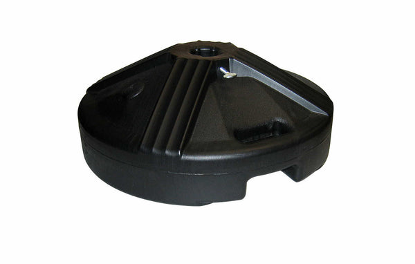 BLACK UMBRELLA BASE (POLYPROPYLENE)  - FACTORY WEIGHTED TO 50 LBS.