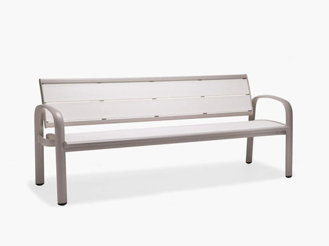 Seascape 6' Bench with Back and Arms 4-Leg - Portable