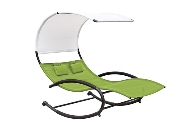 Double Chaise Rocker - Steel (Green Apple)