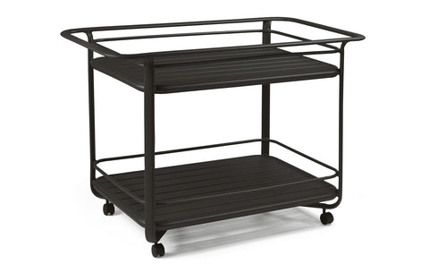 SERVING CART WITH EXTRUDED SHELVES
