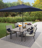 Outdoor Rug - Lattice - Silver &amp Charcoal