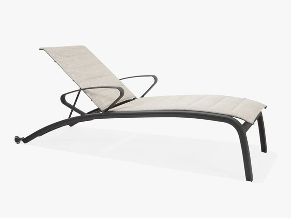 Edge Padded Sling Chaise Lounge