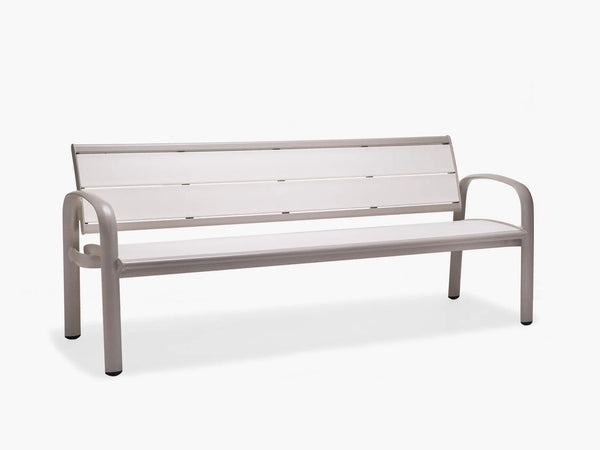 Seascape 6' Bench with Back and Arms 4-Leg - Portable