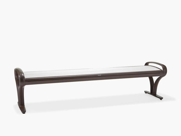Seascape 6' Bench without Back Portable - Rounded Arms